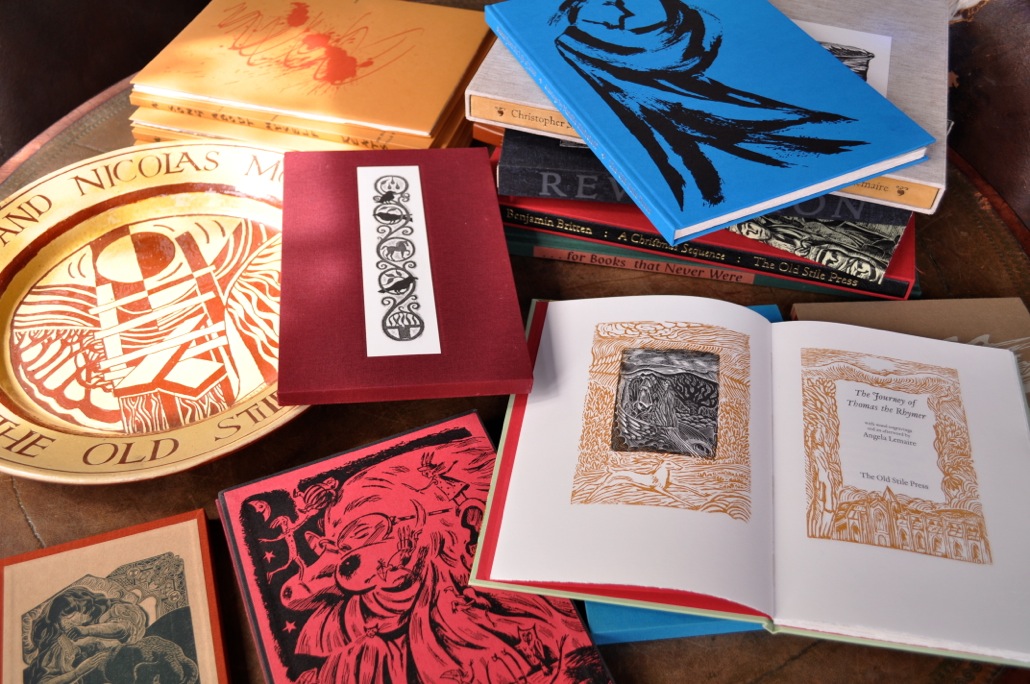 A selection of Old Stile Press books on a table